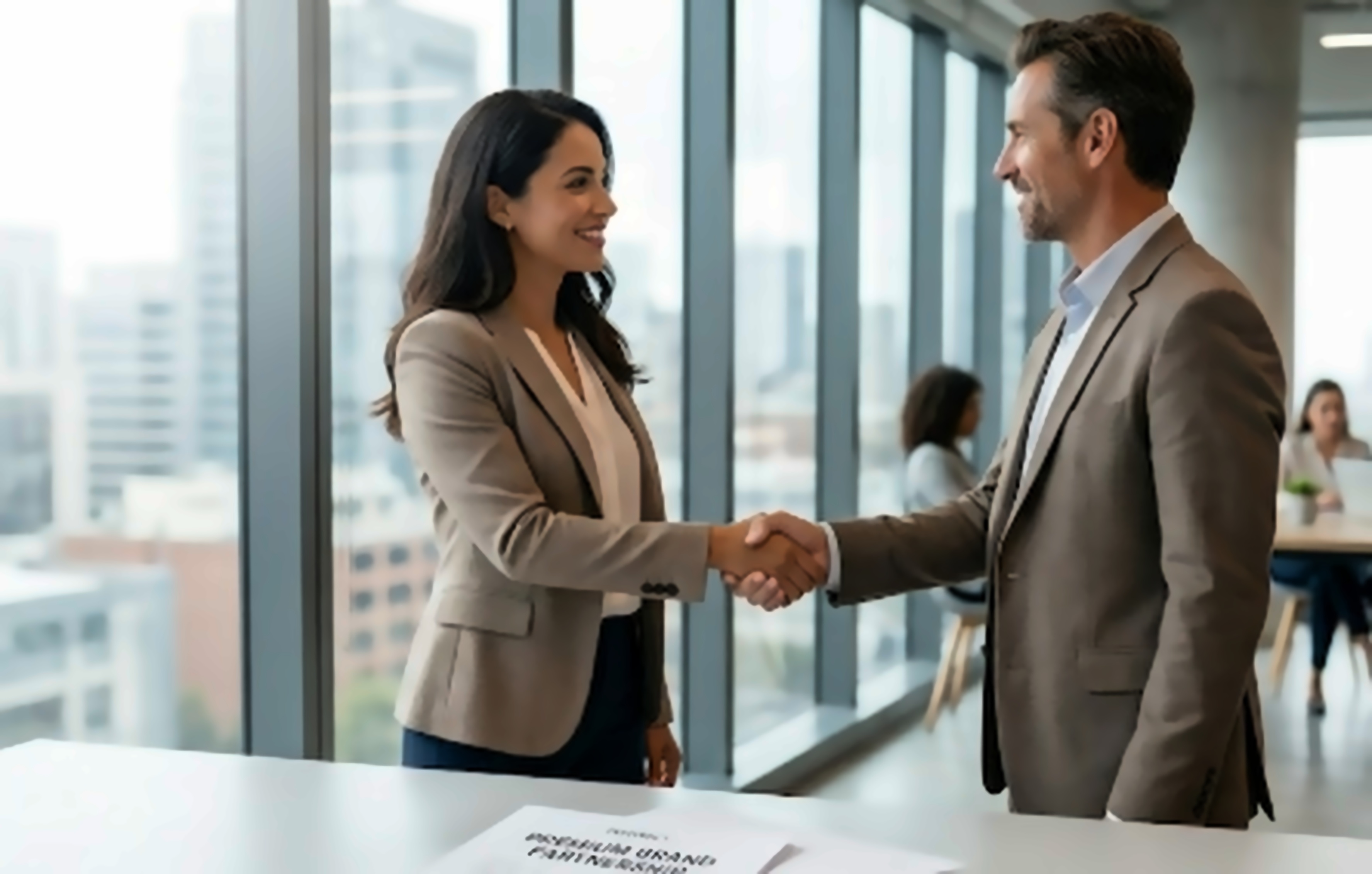 A handshake between business partners