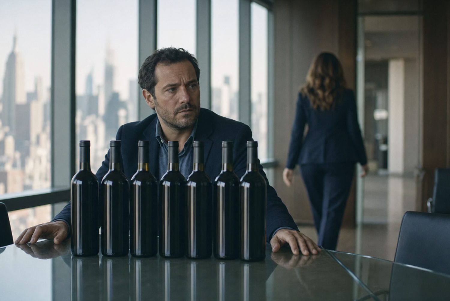 A tense importer meeting in a New York office, a producer packing away his materials