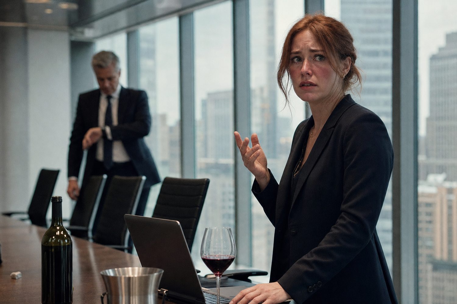 A winemaker presenting a dense slide deck to unimpressed Chicago buyers